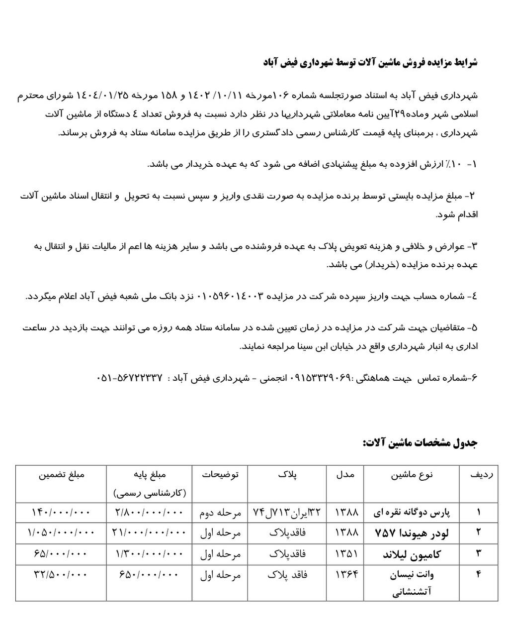 شهرداری فیض آباد