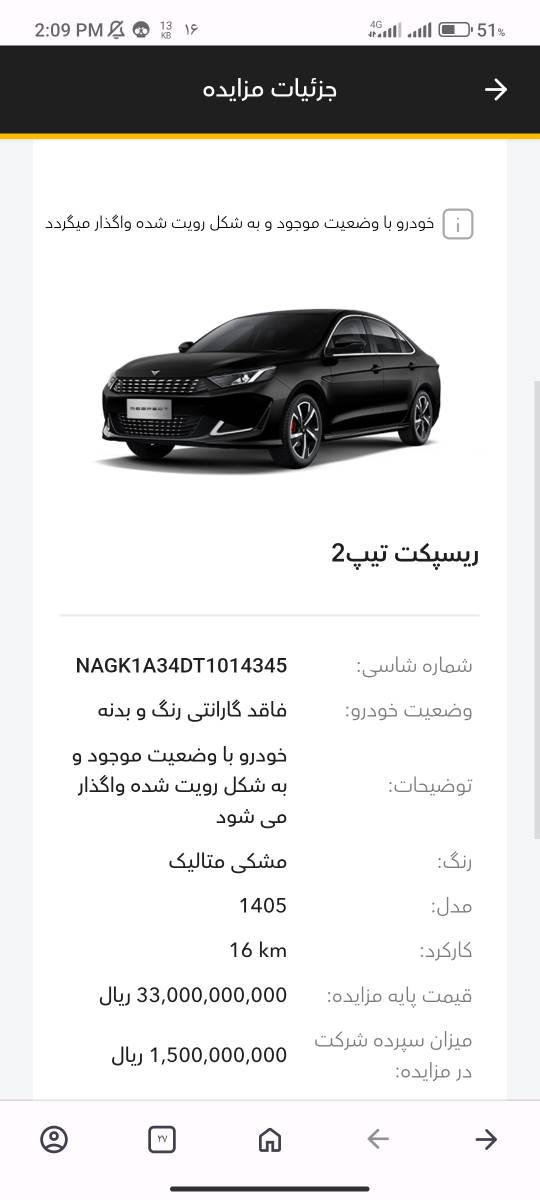 5دستگاه ریسپکت در مزایده بهمن