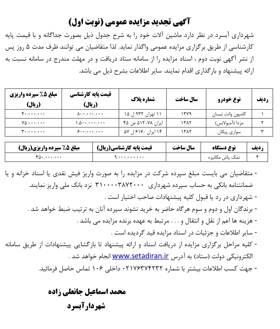 شهرداری آبسرد