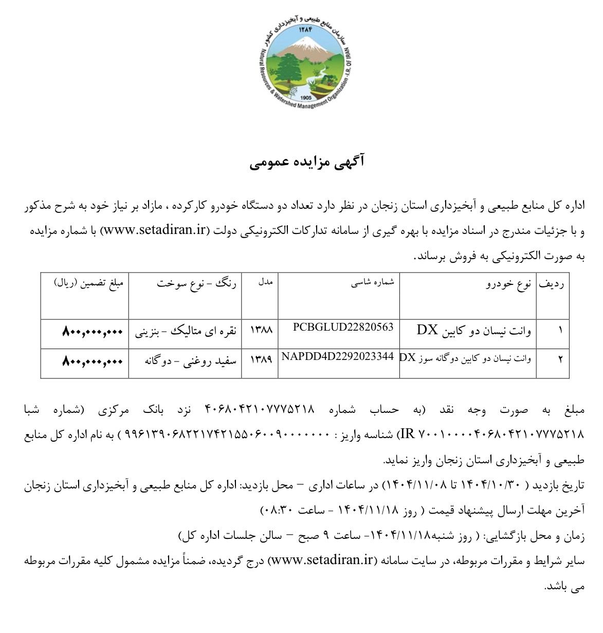 آبخیزداری زنجان